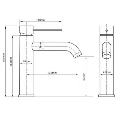 Braižyto plieno aukštas praustuvo maišytuvas su bidette,basin mixer with bidet Cherry, brushed steel 1