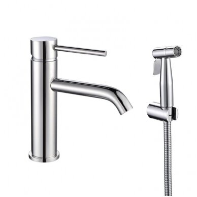 Braižyto plieno aukštas praustuvo maišytuvas su bidette,basin mixer with bidet Cherry, brushed steel 5