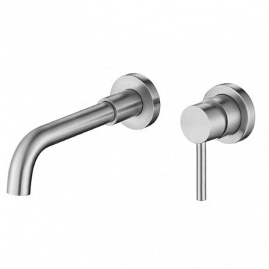 Braižyto plieno potinkinis praustuvo maišytuvas, built-in basin mixer Cherry, brushed steel RMX-CRR221-01