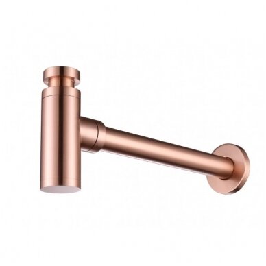 Braižyto raudono aukso universalus dugno vožtuvas klik klak, UNIVERSAL 1”1/4 CLICK-CLACK CHERRY, OUTLET WITH SCREW 0-63 MM, BRUSHED ROSE GOLD 2