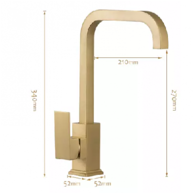 Matinio žalvario maišytuvas aukštas 89056G-3 1