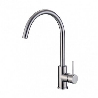 "Touch free" plieninis virtuvinis maišytuvas su ištraukiama žarna, "Touch free" kitchen mixer Cherry, brushed steel 3